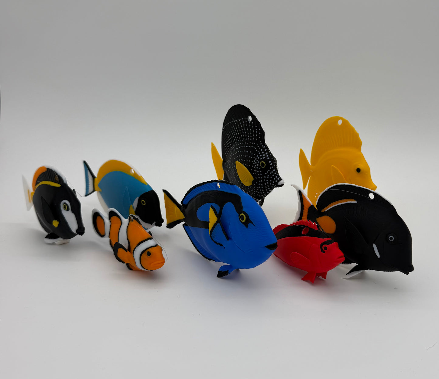 Einzigartiges 8er-Set Fisch-Weihnachtskugeln