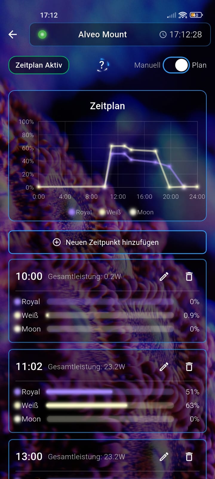 Hardware-Steuerung über die App